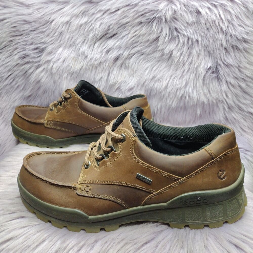 Ecco Track II Low Brown Leather Boots Mens Size US 9-9.5 EUR 43 Gore-Tex